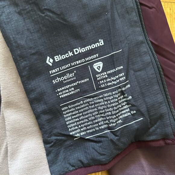 Black Diamond First Light Hybrid Hoody Size Large - Picture 9 of 12